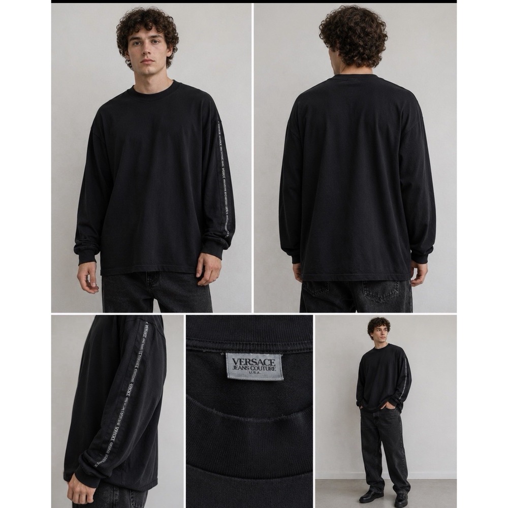 Versace Jeans Couture Long Sleeve T-Shirt Men's Oversized XXL Italy Designer